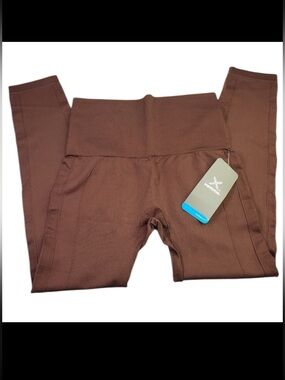 Homma High Waisted Seamless Knit Athletic Leggings Brown Size L New with Tag